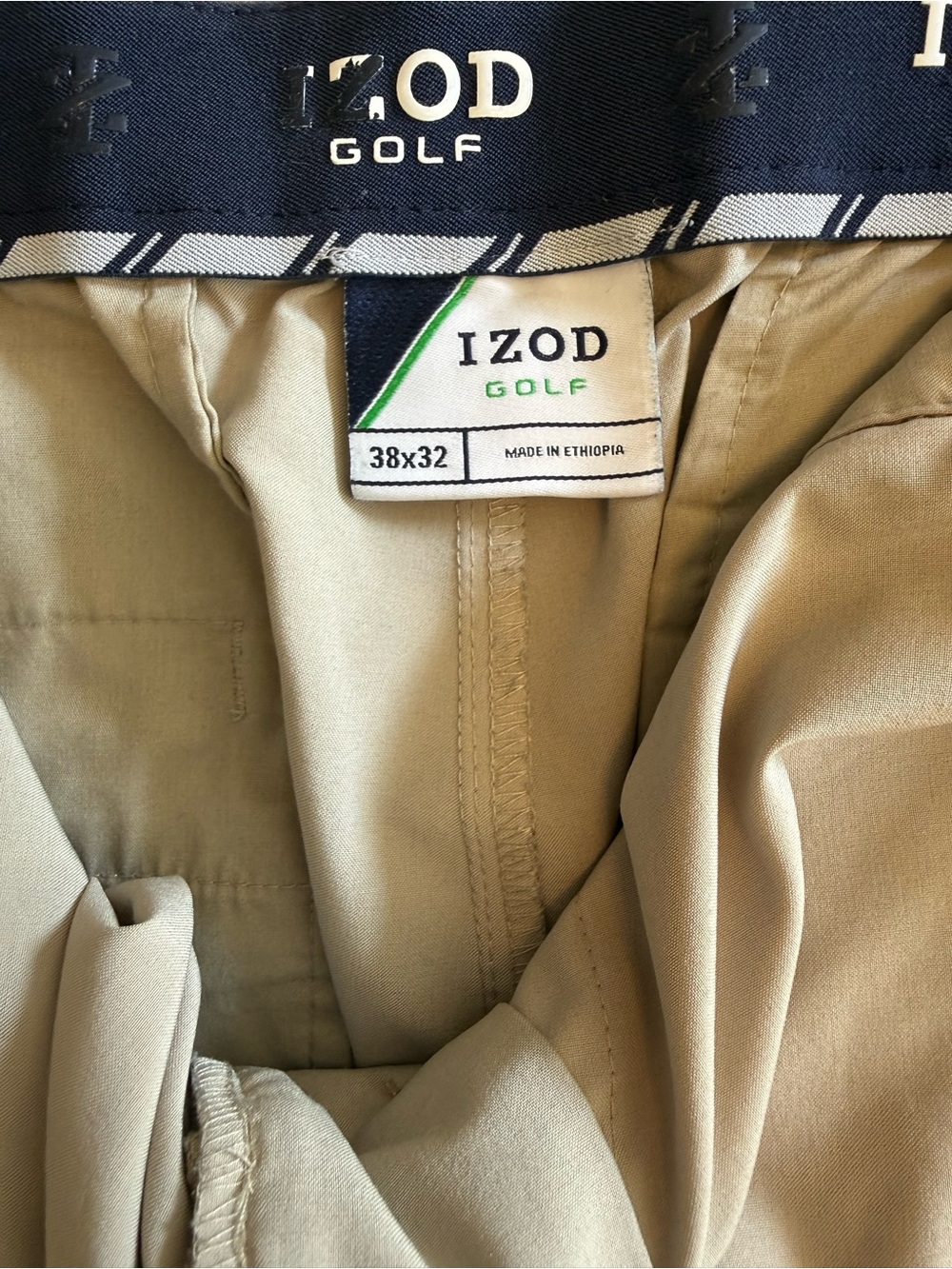 Izod Men's Tan Pants - Performance Golf Pants